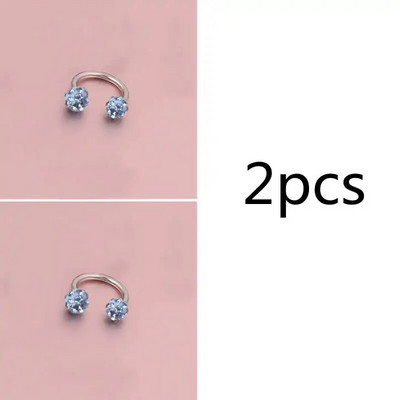 Čekiškas grąžtas auskarų smeigtukai pasagos lankelis žiedas nosies segtukas dvigubas krištolo rutulys pertvaros Auskarų vėrimas papuošalai CBR žiedas nosies auskarų vėrimas žiedas ausys