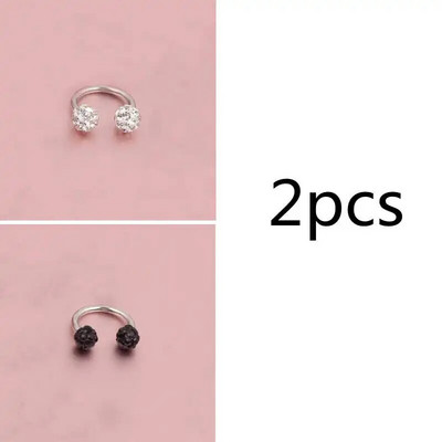 Čekiškas grąžtas auskarų smeigtukai pasagos lankelis žiedas nosies segtukas dvigubas krištolo rutulys pertvaros Auskarų vėrimas papuošalai CBR žiedas nosies auskarų vėrimas žiedas ausys