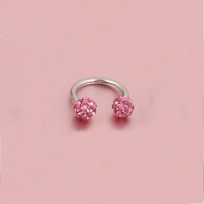 Čekiškas grąžtas auskarų smeigtukai pasagos lankelis žiedas nosies segtukas dvigubas krištolo rutulys pertvaros Auskarų vėrimas papuošalai CBR žiedas nosies auskarų vėrimas žiedas ausys