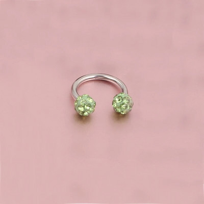 Čekiškas grąžtas auskarų smeigtukai pasagos lankelis žiedas nosies segtukas dvigubas krištolo rutulys pertvaros Auskarų vėrimas papuošalai CBR žiedas nosies auskarų vėrimas žiedas ausys