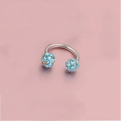 Čekiškas grąžtas auskarų smeigtukai pasagos lankelis žiedas nosies segtukas dvigubas krištolo rutulys pertvaros Auskarų vėrimas papuošalai CBR žiedas nosies auskarų vėrimas žiedas ausys