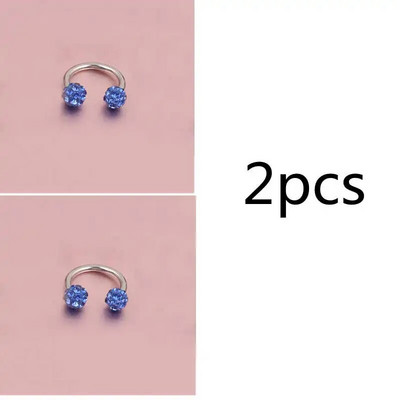 Čekiškas grąžtas auskarų smeigtukai pasagos lankelis žiedas nosies segtukas dvigubas krištolo rutulys pertvaros Auskarų vėrimas papuošalai CBR žiedas nosies auskarų vėrimas žiedas ausys