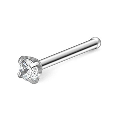 3 stiluri din oțel inoxidabil inimă os în formă de L cu șurub inele pentru nas Piercing bijuterii 2 mm zirconiu cubic