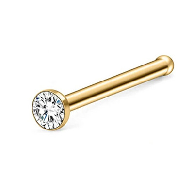 3 stiluri din oțel inoxidabil inimă os în formă de L cu șurub inele pentru nas Piercing bijuterii 2 mm zirconiu cubic