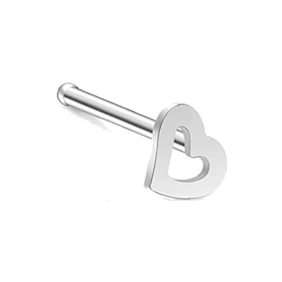 3 stiluri din oțel inoxidabil inimă os în formă de L cu șurub inele pentru nas Piercing bijuterii 2 mm zirconiu cubic