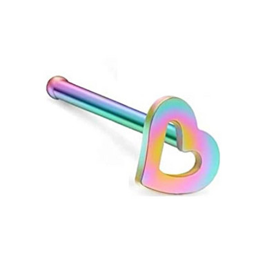 3 stiluri din oțel inoxidabil inimă os în formă de L cu șurub inele pentru nas Piercing bijuterii 2 mm zirconiu cubic