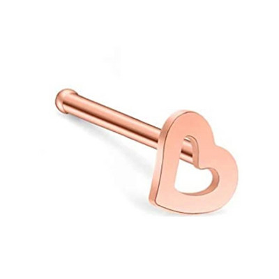 3 stiluri din oțel inoxidabil inimă os în formă de L cu șurub inele pentru nas Piercing bijuterii 2 mm zirconiu cubic