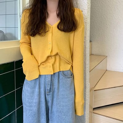 Φρούτα-πράσινη πλεκτή ζακέτα για γυναίκες το καλοκαίρι του 2023 Φορέστε λεπτή ανοιχτή κλείδα επάνω μέρος Ice Silk Κλιματιζόμενο πουκάμισο μακρυμάνικο