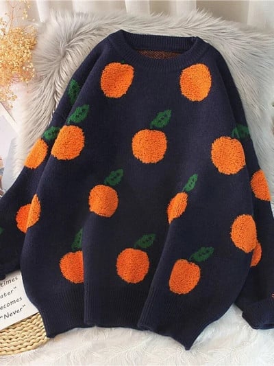 Moteriški drabužiai, 2023 m. Korėjos mados naujiena Rudens žiema moteriški megztiniai su siauru kaklu, palaidi viršutiniai drabužiai ilgomis rankovėmis trikotažo megztiniai