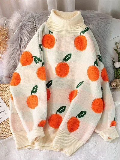 Moteriški drabužiai, 2023 m. Korėjos mados naujiena Rudens žiema moteriški megztiniai su siauru kaklu, palaidi viršutiniai drabužiai ilgomis rankovėmis trikotažo megztiniai