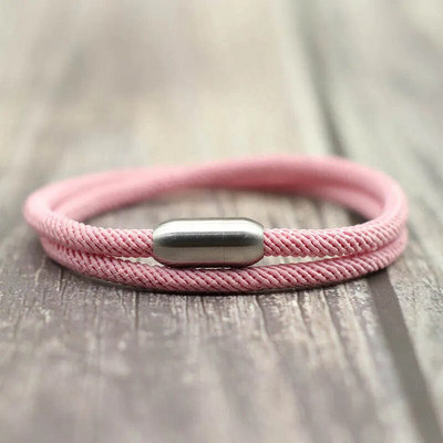 Βραχιόλι με σχοινί μόδας Man Attract Βραχιόλι με μαγνήτη Hombre από ανοξείδωτο ατσάλι Braslet Homme Αξεσουάρ Δώρο για τον φίλο σύζυγο