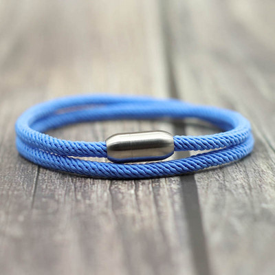 Βραχιόλι με σχοινί μόδας Man Attract Βραχιόλι με μαγνήτη Hombre από ανοξείδωτο ατσάλι Braslet Homme Αξεσουάρ Δώρο για τον φίλο σύζυγο