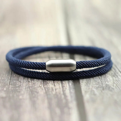 Βραχιόλι με σχοινί μόδας Man Attract Βραχιόλι με μαγνήτη Hombre από ανοξείδωτο ατσάλι Braslet Homme Αξεσουάρ Δώρο για τον φίλο σύζυγο