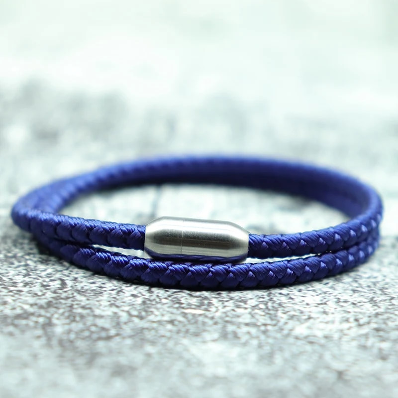 Βραχιόλι με σχοινί μόδας Man Attract Βραχιόλι με μαγνήτη Hombre από ανοξείδωτο ατσάλι Braslet Homme Αξεσουάρ Δώρο για τον φίλο σύζυγο