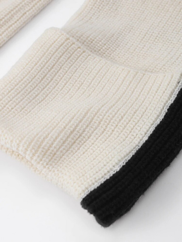 Sutartinės juostelės megztas megztinis, moteriškas megztinis, palaidas ilgomis rankovėmis, megztiniai su kaklu, moteriškas rudens žiemos laisvalaikio storas trikotažas