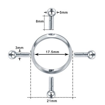 WKOUD 1PC Fashion Surgical από ανοξείδωτο ατσάλι Γυναικείο ρυθμιζόμενο στήθος Κρεμαστό με κουδούνι με κουδούνι Ψεύτικο δαχτυλίδι θηλής Κόσμημα Piercing σώματος