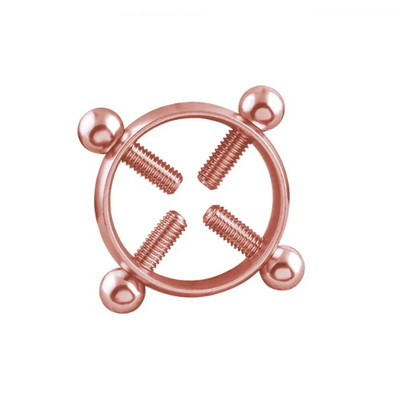 WKOUD 1PC Fashion Surgical από ανοξείδωτο ατσάλι Γυναικείο ρυθμιζόμενο στήθος Κρεμαστό με κουδούνι με κουδούνι Ψεύτικο δαχτυλίδι θηλής Κόσμημα Piercing σώματος