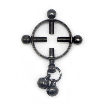 WKOUD 1PC Fashion Surgical από ανοξείδωτο ατσάλι Γυναικείο ρυθμιζόμενο στήθος Κρεμαστό με κουδούνι με κουδούνι Ψεύτικο δαχτυλίδι θηλής Κόσμημα Piercing σώματος