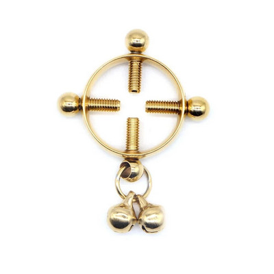 WKOUD 1PC Fashion Surgical από ανοξείδωτο ατσάλι Γυναικείο ρυθμιζόμενο στήθος Κρεμαστό με κουδούνι με κουδούνι Ψεύτικο δαχτυλίδι θηλής Κόσμημα Piercing σώματος