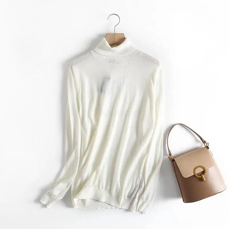 Donegirl 2023. gada jauns sieviešu rudens silts, komfortabls bruņurupuču kakls, slaids, masīvs trikotāžas džemperi, džemperi, vienkārši trikotāža, sieviešu topi, eleganti