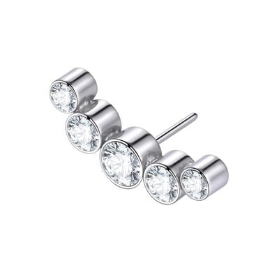 G23 Titanium Push in Labret Huuleaugustamine Opaal keermeta otsad Tragus Stud Cartilage Helix Lobe Kõrvarõngad Naistele Kehaehted