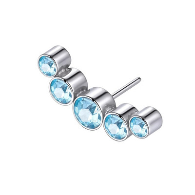 G23 Titanium Push in Labret Huuleaugustamine Opaal keermeta otsad Tragus Stud Cartilage Helix Lobe Kõrvarõngad Naistele Kehaehted
