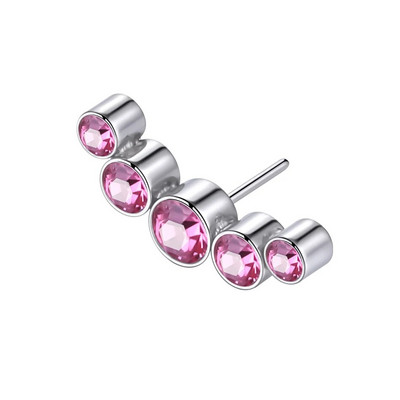 G23 Titanium Push in Labret Huuleaugustamine Opaal keermeta otsad Tragus Stud Cartilage Helix Lobe Kõrvarõngad Naistele Kehaehted