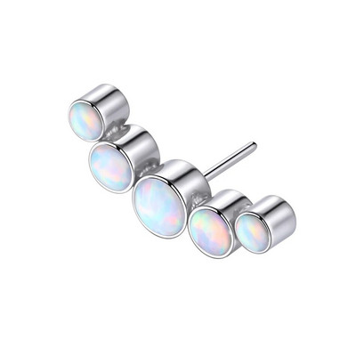 G23 Titanium Push in Labret Huuleaugustamine Opaal keermeta otsad Tragus Stud Cartilage Helix Lobe Kõrvarõngad Naistele Kehaehted