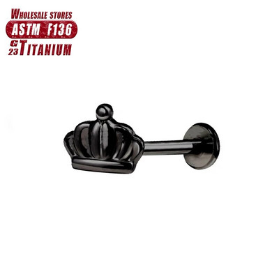 Tragus pīrsingu rotaslietas F136 titāna sakausējums 3D trīsdimensiju starpsienas kroņa spirāles raksta auskari un lūpu nagi 16g vairumtirdzniecība