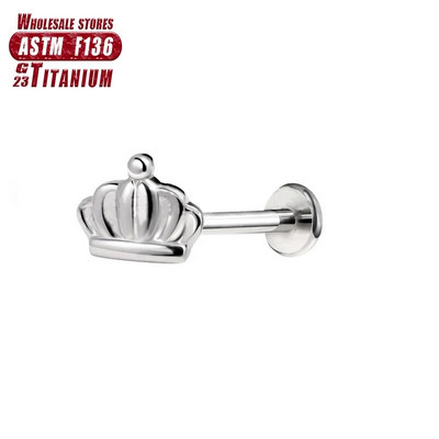 Tragus pīrsingu rotaslietas F136 titāna sakausējums 3D trīsdimensiju starpsienas kroņa spirāles raksta auskari un lūpu nagi 16g vairumtirdzniecība