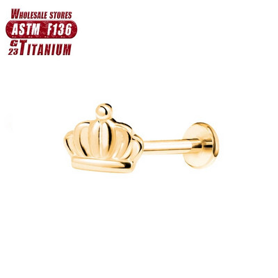 Tragus pīrsingu rotaslietas F136 titāna sakausējums 3D trīsdimensiju starpsienas kroņa spirāles raksta auskari un lūpu nagi 16g vairumtirdzniecība