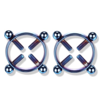 1 ζεύγος δαχτυλίδια θηλής από ανοξείδωτο ατσάλι Fake piercing κοσμήματα χονδρική γυναικεία σέξι κλιπ Δαχτυλίδι θηλής σφιγκτήρες δαχτυλιδιών θηλής Τρυπημένα κοσμήματα σώματος