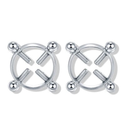 1 ζεύγος δαχτυλίδια θηλής από ανοξείδωτο ατσάλι Fake piercing κοσμήματα χονδρική γυναικεία σέξι κλιπ Δαχτυλίδι θηλής σφιγκτήρες δαχτυλιδιών θηλής Τρυπημένα κοσμήματα σώματος