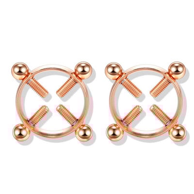 1 ζεύγος δαχτυλίδια θηλής από ανοξείδωτο ατσάλι Fake piercing κοσμήματα χονδρική γυναικεία σέξι κλιπ Δαχτυλίδι θηλής σφιγκτήρες δαχτυλιδιών θηλής Τρυπημένα κοσμήματα σώματος