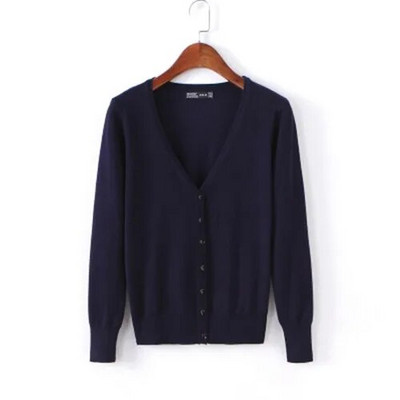 Sieviešu trikotāžas jaka 2023. gada pavasara rudens jaunais korejiešu variants, īss vienkrāsains džemperis ar garām piedurknēm, šauri pieguļoša maza jaka