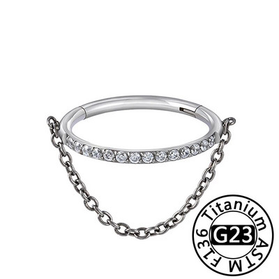 διαπεραστικός χόνδρος Δαχτυλίδι μύτης κρίκος με θηλή κοιλιακό τρύπημα G23 σκουλαρίκια με καρφιά ζιργκόν τιτανίου Κοσμήματα σώματος