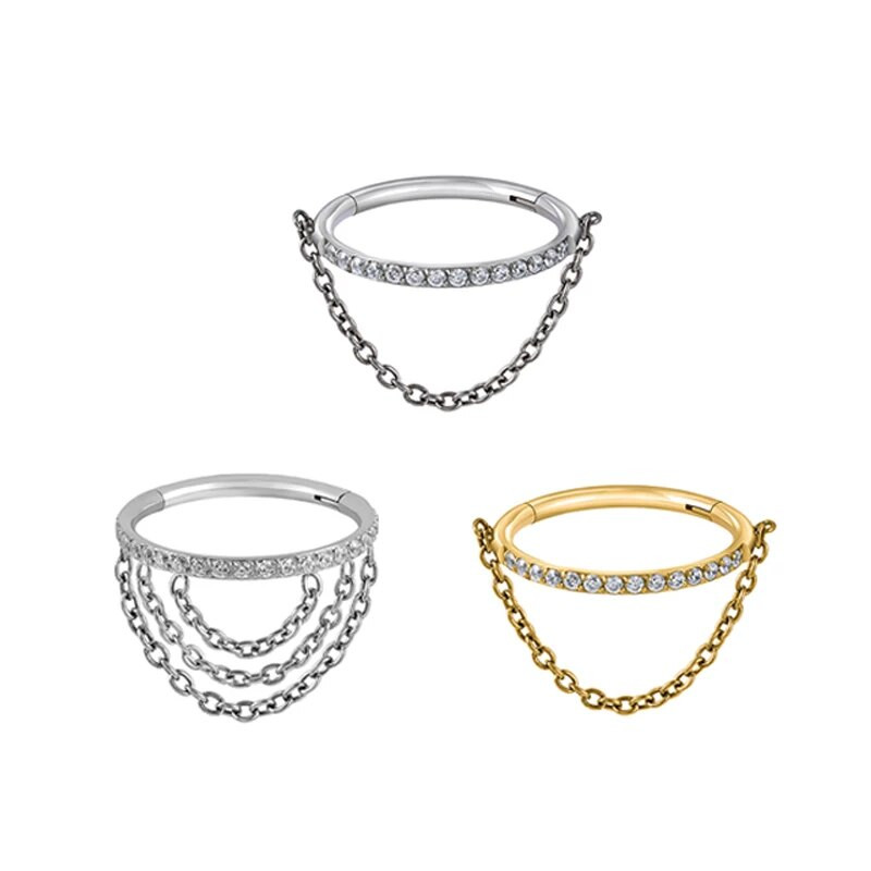 διαπεραστικός χόνδρος Δαχτυλίδι μύτης κρίκος με θηλή κοιλιακό τρύπημα G23 σκουλαρίκια με καρφιά ζιργκόν τιτανίου Κοσμήματα σώματος