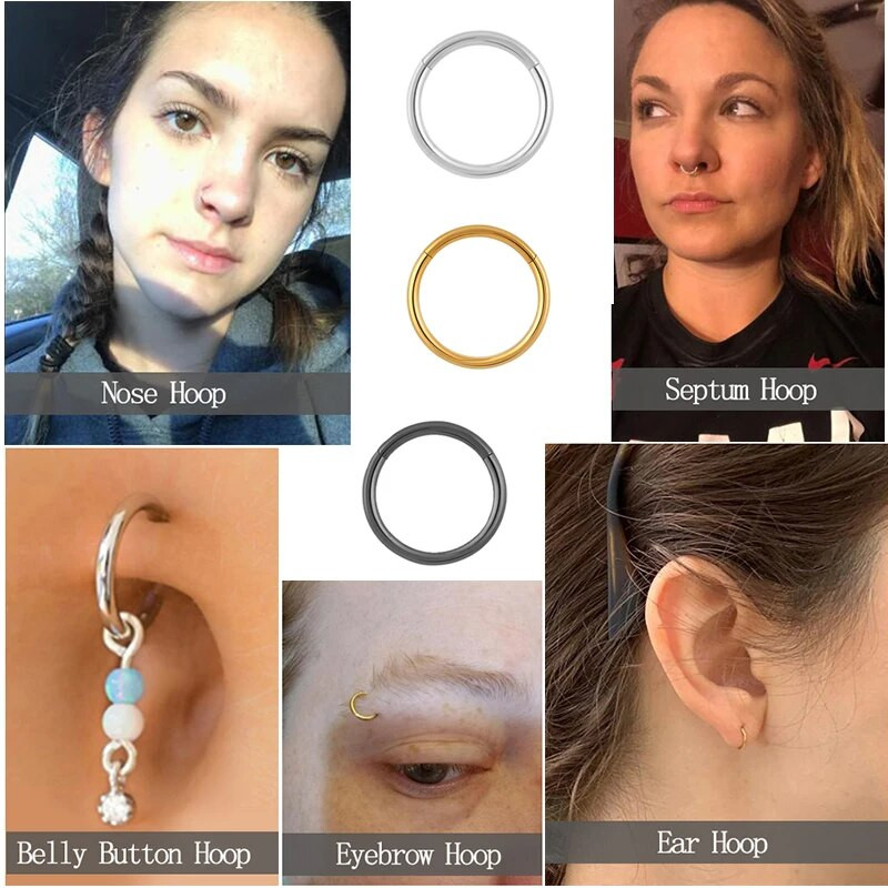 διαπεραστικός χόνδρος Δαχτυλίδι μύτης κρίκος με θηλή κοιλιακό τρύπημα G23 σκουλαρίκια με καρφιά ζιργκόν τιτανίου Κοσμήματα σώματος