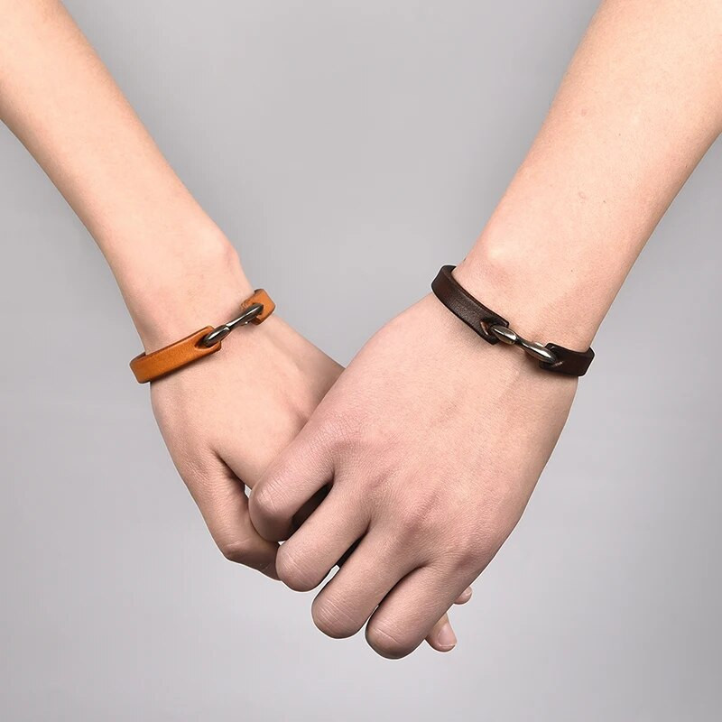 Jiayiqi vīriešu rokassprādze vintage melna/brūna īstas ādas āķa rokassprādze vīriešu aproce rokassprādzes vīriešu rotaslietas 20 cm/18,5 cm