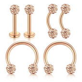 16G Forwards Helix Conch Rook Tragus Skrimšļa Auskari Vertikāli Pīrsingi Gredzeni Lūpu Larbet Studs Monroe Medusa Piercing