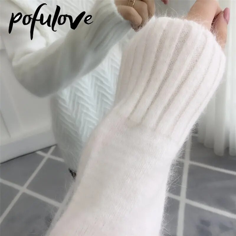 Γυναικείο πουλόβερ από κασμίρ Πλεκτό πουλόβερ με μισό ζιβάγκο Πλεκτά πουλόβερ Ζεστά πλεκτά Γυναικεία πουλόβερ Χειμερινά ρούχα Μασίφ casual τοπ