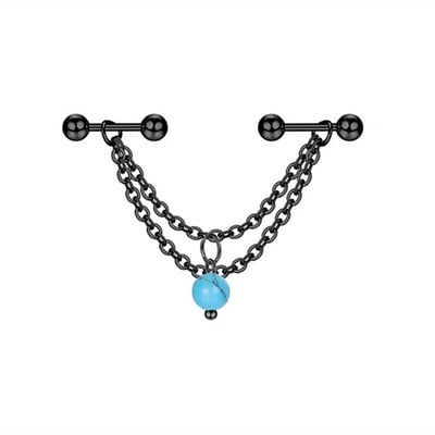 Βιομηχανικό σκουλαρίκι αλυσίδας Σκουλαρίκια με διπλό τρύπημα καρφωτό κρίκο με αλυσίδα σκουλαρίκια Helix piercing σκουλαρίκια χόνδρου Tragus Studs Lobe Jewelry