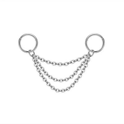 Βιομηχανικό σκουλαρίκι αλυσίδας Σκουλαρίκια με διπλό τρύπημα καρφωτό κρίκο με αλυσίδα σκουλαρίκια Helix piercing σκουλαρίκια χόνδρου Tragus Studs Lobe Jewelry