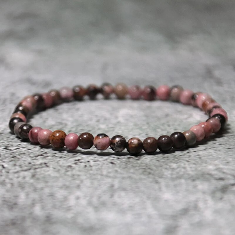 Noter Vīriešu Dabīgā Akmens Rokassprādze 4 mm Rokassprādze Dāvana Viņam Brīvā laika aksesuāri Meditācija Rīsu Pērlītes Rokassprādze Homme Regalo Hombre