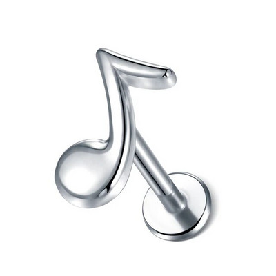 1 tk roostevabast terasest kõrvaaugu Tragus Stud Helix kõhre augustamine sisekeerme valgustus südametäht kuu huule augustamine labret sõrmus