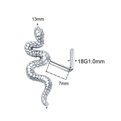 1 gab tērauda čūskas deguna starpsienas klipši stīpa Nariz skrimšļa pīrsingi ausu tragus spirāles gliemežnīcas daivas auskari pircēšanas rotaslietas sievietēm