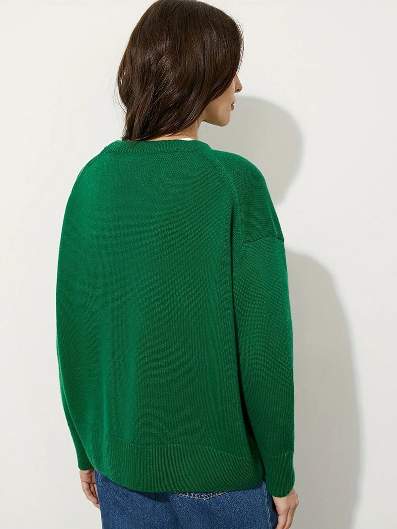 Wixra elegants sieviešu džemperis ar izgriezumu, vaļīgs, mīksts sieviešu trikotāžas džemperis Lielizmēra trikotāžas pamata džemperi