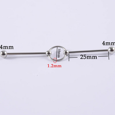 CHUANCI 1PC 14G Ķirurģiskā tērauda sirds ziedu forma rūpnieciski pīrsingi rūpnieciski stienis auskari Tragus ausu mērītājs ķermeņa rotaslietas