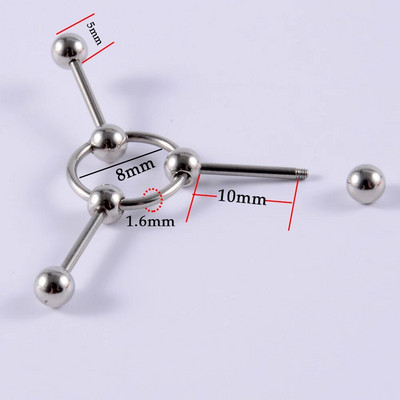 CHUANCI 1PC 14G Ķirurģiskā tērauda sirds ziedu forma rūpnieciski pīrsingi rūpnieciski stienis auskari Tragus ausu mērītājs ķermeņa rotaslietas