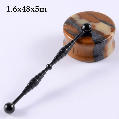 CHUANCI 1PC 14G Ķirurģiskā tērauda sirds ziedu forma rūpnieciski pīrsingi rūpnieciski stienis auskari Tragus ausu mērītājs ķermeņa rotaslietas